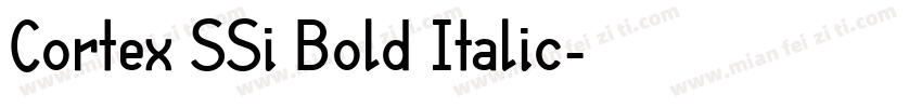 Cortex SSi Bold Italic字体转换